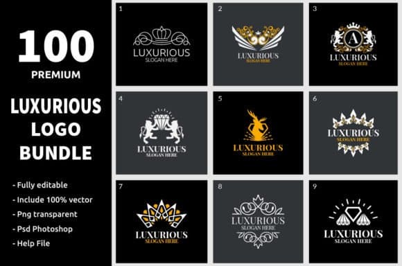 [creativefabrica] 100 Luxurious Logo Bundle (2021).jpg