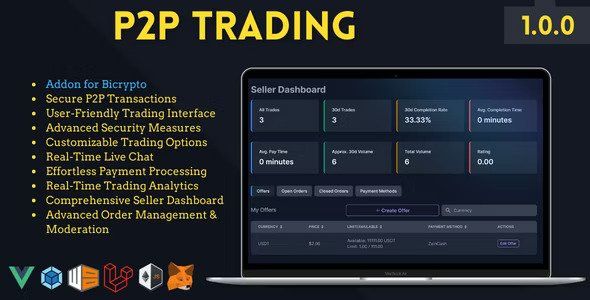 P2P Trading Addon For Bicrypto - P2P, Livechat, Offers, Moderation.jpg