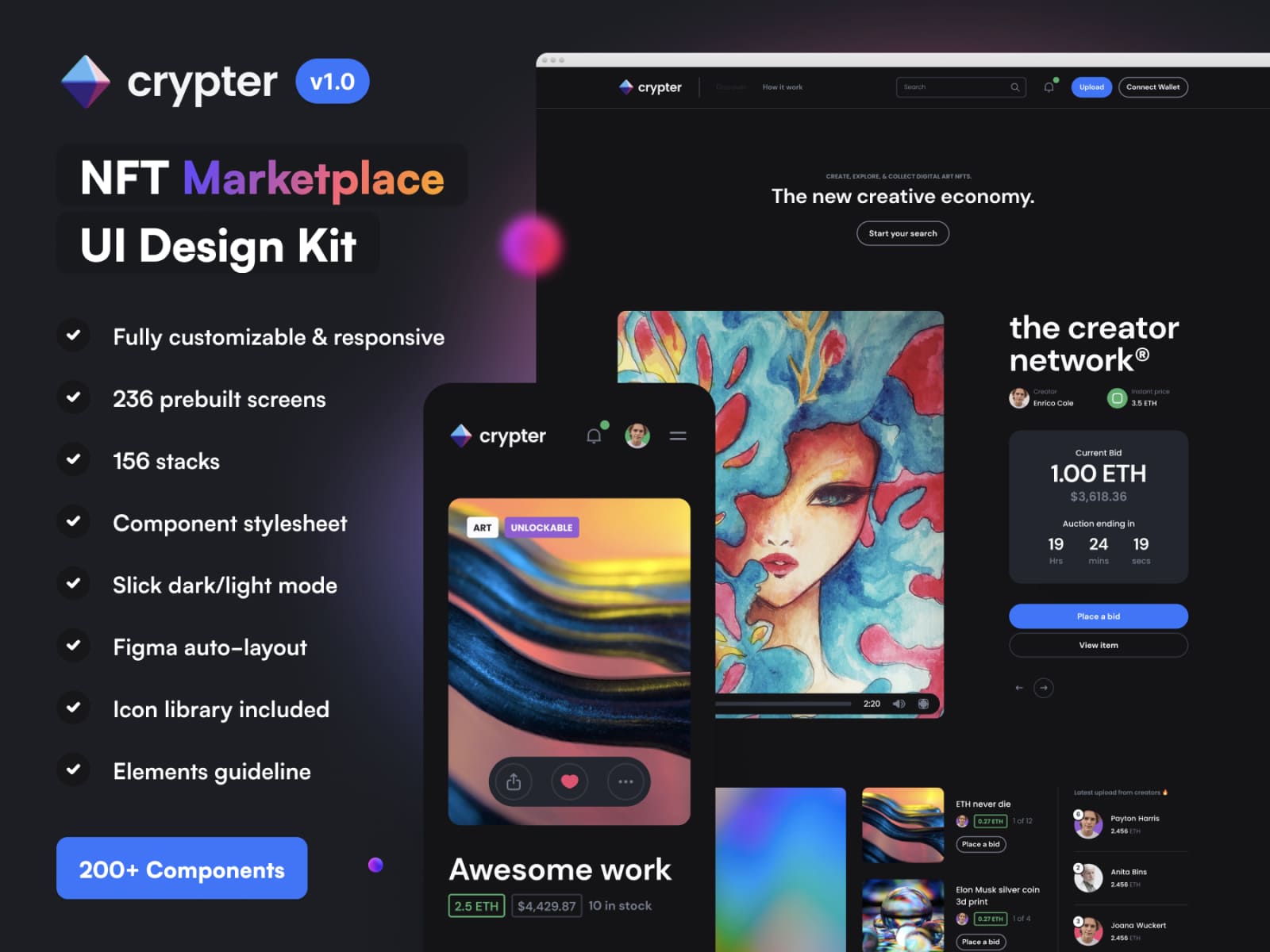 [UI8] Crypter - NFT Marketplace UI Kit (2020).jpg